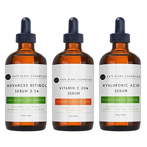 Anti Aging Serum Combo Pack by Kate Blanc - 98% Natural, 72% Organic. Vitamin...