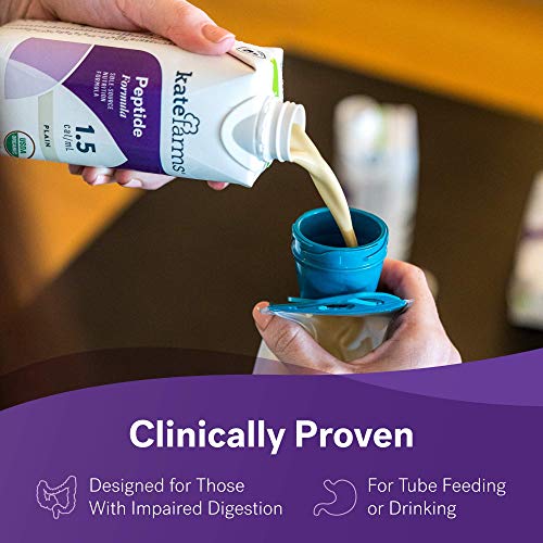 Kate Farms Adult Peptide 1.5 Sole-Source Nutrition Formula, Organic Enzymatic...