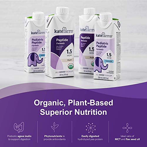 Kate Farms Adult Peptide 1.5 Sole-Source Nutrition Formula, Organic Enzymatic...