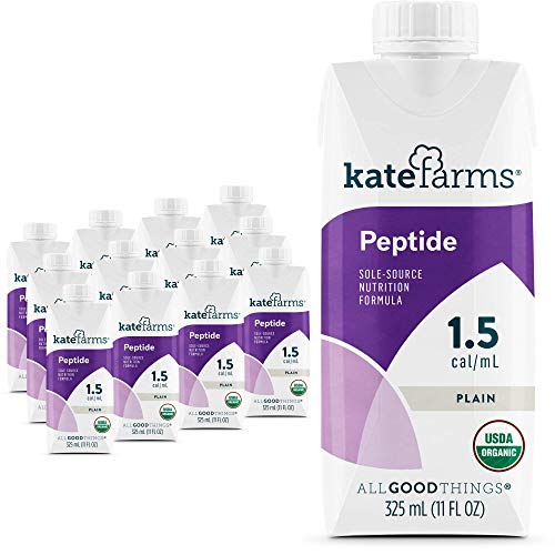 Kate Farms Adult Peptide 1.5 Sole-Source Nutrition Formula, Organic Enzymatic...