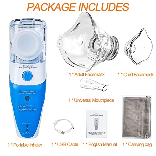 Portable Nebulizer, Cool Mist Steam Inhaler, Mini Handheld Mesh Nebulizer Mac...