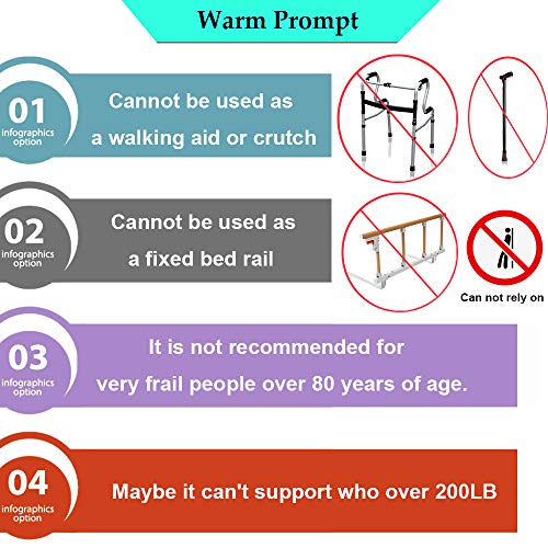 Chair Rail Chair Assist for Elderly Patient Lift Aid Bed Rails for Elderly Se...