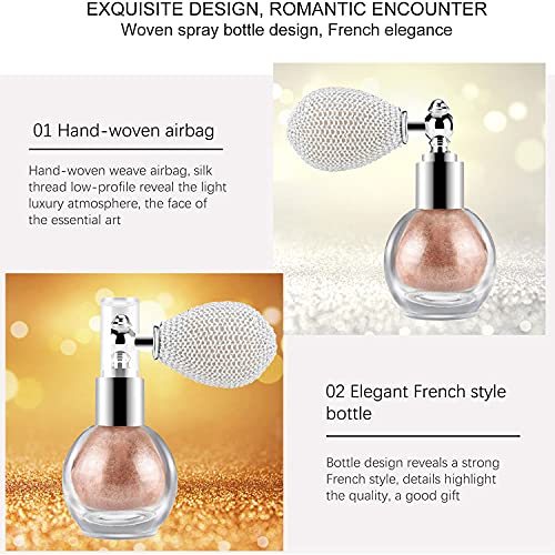 Highlighter Powder Spray, Body Glitter Face High Gloss Spray Shimmer Sparkle ...
