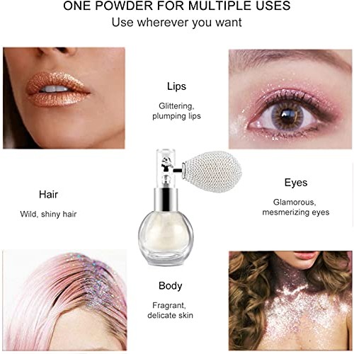 Highlighter Powder Spray, Body Glitter Face High Gloss Spray Shimmer Sparkle ...