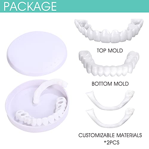 Dentures Teeth Fake Teeth Temporary Teeth and Whitening Alternative Covering ...