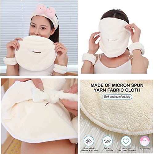 kdlgjdv Coral Fleece hot Compress Towel,Reusable Spa Facial Towels Mask, Hot ...