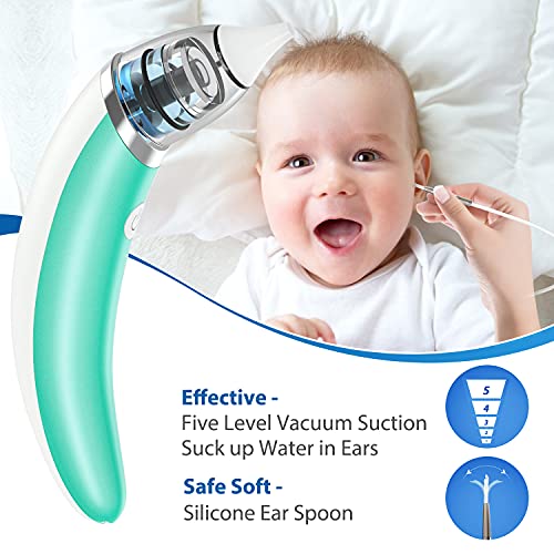 Ear Dryer, Ear Water Remover Ear-Wax-Vacuum-Remover, Strong Suction Ear Wax S...
