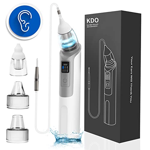 Ear Wax Vacuum, 6 Gear Strong Suction KDO Ear Vacuum Wax Remover Gear Indicat...