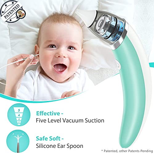 Ear-Wax-Vacuum-Removal, Ear Wax Sucker 5 Levels of Suction Strong Electric Ea...