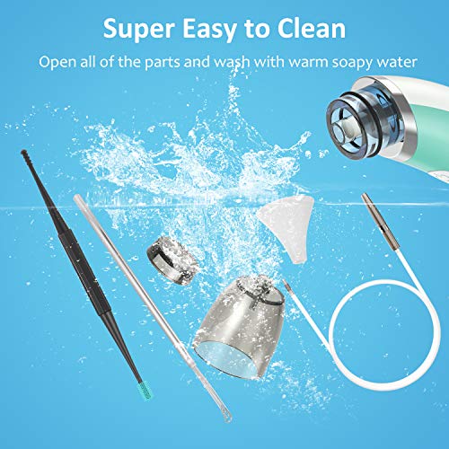 Ear-Wax-Vacuum-Removal, Ear Wax Sucker 5 Levels of Suction Strong Electric Ea...