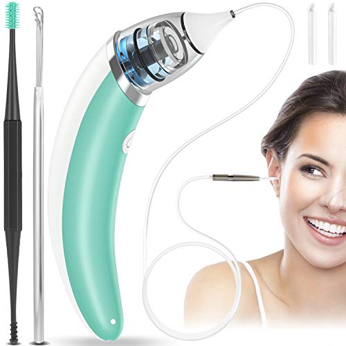 Ear-Wax-Vacuum-Removal, Ear Wax Sucker 5 Levels of Suction Strong Electric Ea...