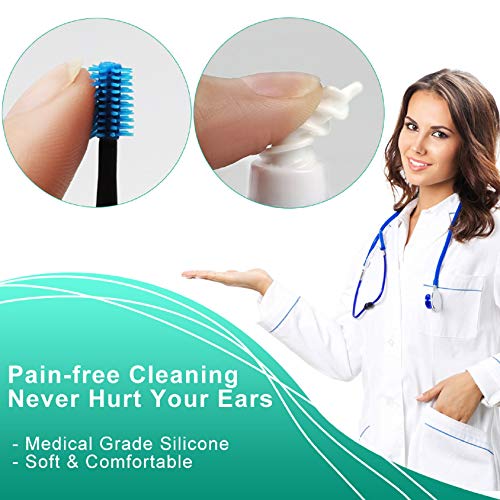 KDO Q-Grips Earwax Remover Silicone Ear-Wax-Removal-Tool Safe Soft Ear Cleane...