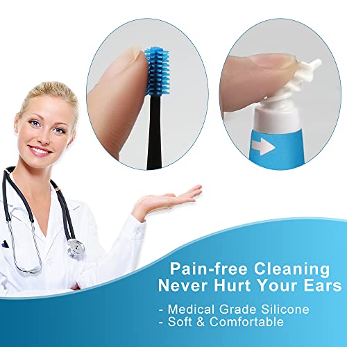 Q-Grips Earwax Remover 3 in 1 Ear-Wax-Removal-Tool Safe Silicone Q Grips Ear ...