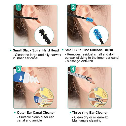 Q-Grips-Earwax-Remover Ear Wax Removal Tool Ear Wax Remover Silicone Ear Clea...