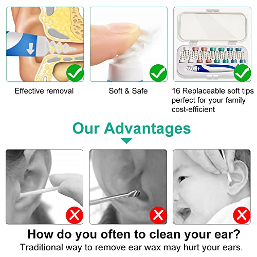 Q-Grips-Earwax-Remover Ear Wax Removal Tool Ear Wax Remover Silicone Ear Clea...