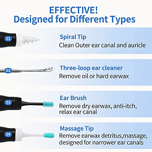 Q-Grips-Earwax-Remover Ear Wax Removal Tool Silicone Ear Cleaner Safe Ear Wax...