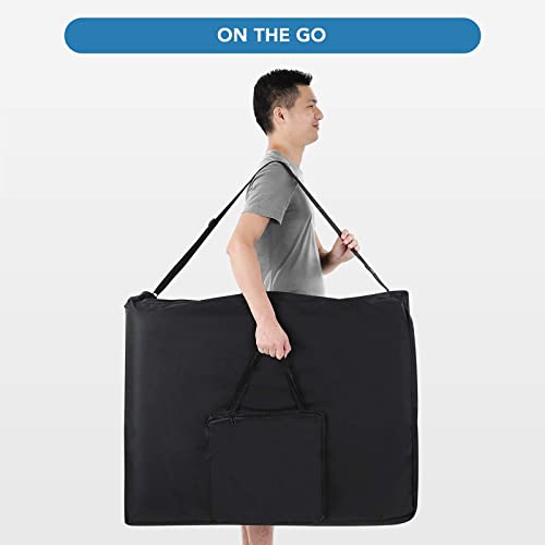 Massage Table Spa Bed Portable 3 Sections Wooden Legs with Face Hole Carrying...