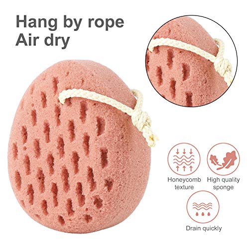 KECUCO 3 Pcs Bath Sponge for Women, Men, Teenager. Sponge Loofah Body Scrubbe...