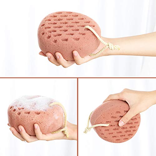 KECUCO 3 Pcs Bath Sponge for Women, Men, Teenager. Sponge Loofah Body Scrubbe...
