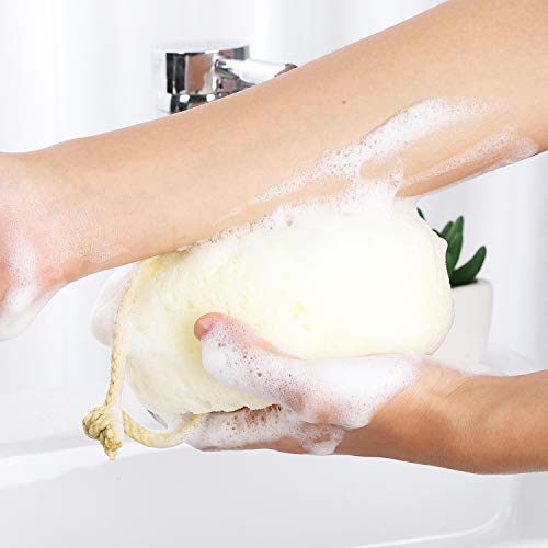 KECUCO 3 Pcs Bath Sponge for Women, Men, Teenager. Sponge Loofah Body Scrubbe...