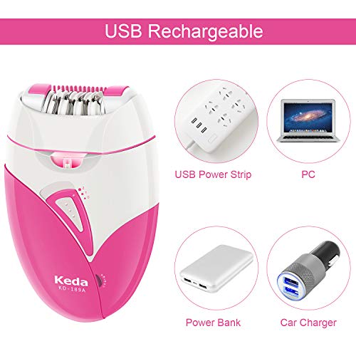 Hair Epilator Removal for Women - Cordless Women’s Epilator for Legs and Arms...