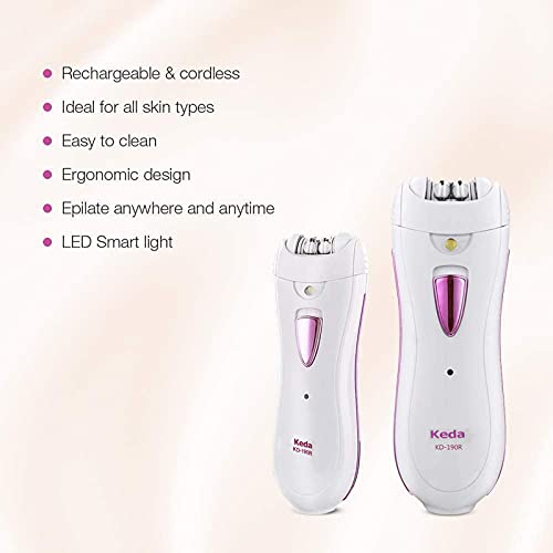 KEDA Facial Hair Removal Epilators for Women Cordless Electric Tweezers Ladie...