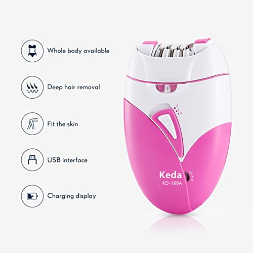 KEDA Hair Epilator Removal for Women - Cordless Women’s Epilator for Legs & A...