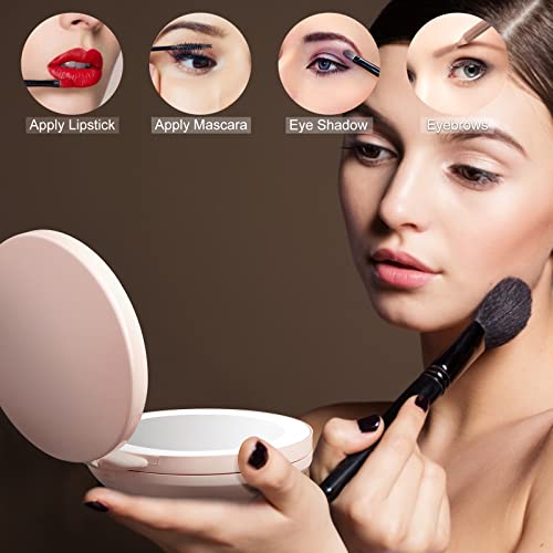 KEDSUM Upgraded Rechargeable LED Lighted Travel Magnifying Mirror, 1X/10X Mag...