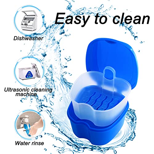 Dental Retainer Cup Holder Mouthguard Cleaning Case with Strainer Basket, Den...