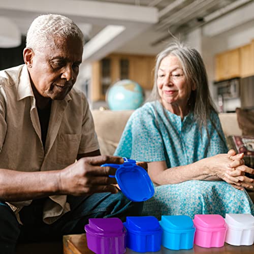 Dental Retainer Cup Holder Mouthguard Cleaning Case with Strainer Basket, Den...