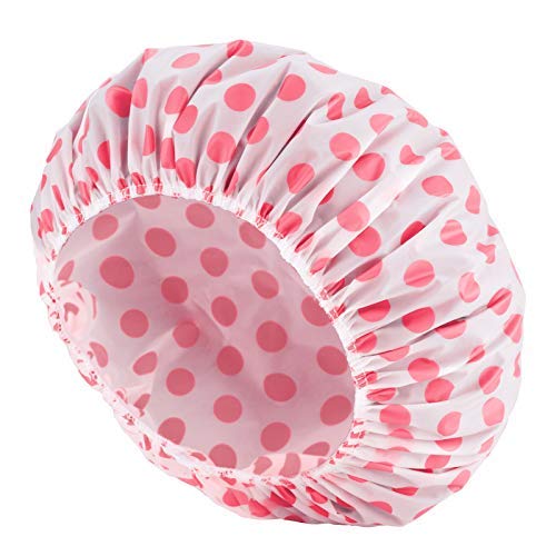 Keeygo 6 PCS Shower Caps, Large Reusable Elastic 100% Waterproof Bathing Hair...