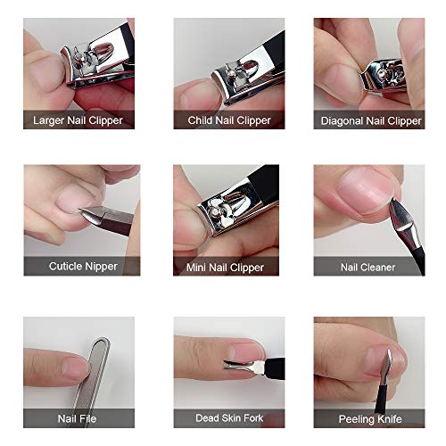 Keiby Citom Professional Stainless Steel Nail Clipper Travel & Grooming Kit N...