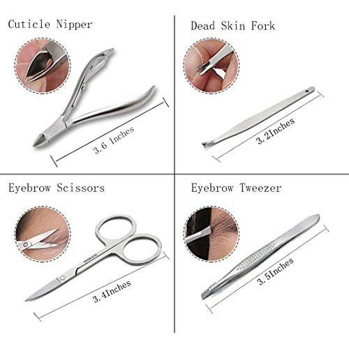 Manicure Set Professional Nail Clippers Kit Pedicure Care Tools- Stainless St...
