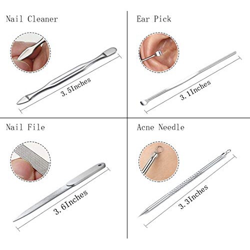 Manicure Set Professional Nail Clippers Kit Pedicure Care Tools- Stainless St...