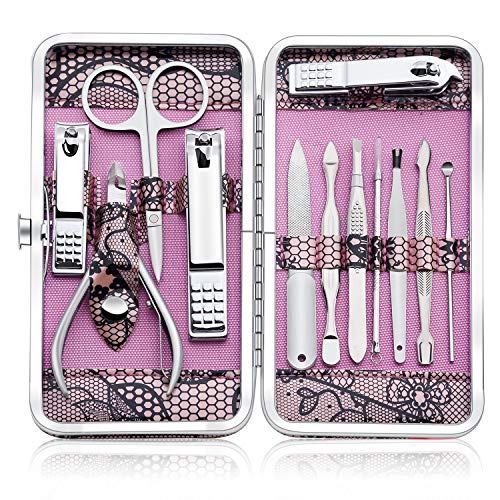 Manicure Set Professional Nail Clippers Kit Pedicure Care Tools- Stainless St...