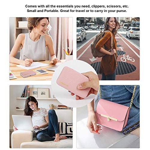 Manicure Set, Travel Mini Nail Clippers Kit Pedicure Care Tools, 10pcs Stainl...
