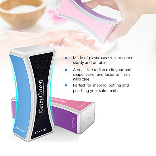 Nail Files and Buffers - Professional Nail Buffer Block for Shaping Polishing...