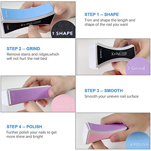 Nail Files and Buffers - Professional Nail Buffer Block for Shaping Polishing...