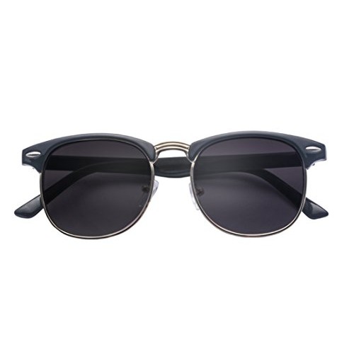 Kelens Retro Half Frame Driving Nearsighted Sunglasses Clear Vision Lenses Se...