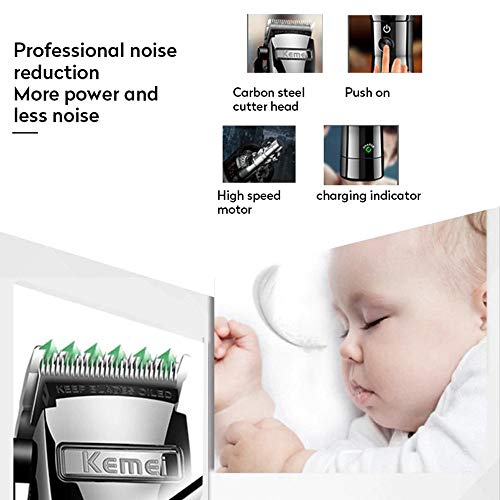 Kemei 2850 Clipper Cordless Professional Low Noise Hair Clippers Electric Pow...