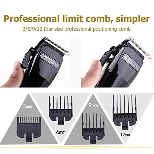 KEMEI Men's Electric Powerful Cordless Styling Tools Hair Clipper Trimmer Cut...