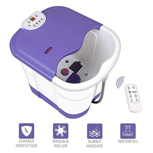 All in one deep Foot & Leg spa Bath Massager w/ Motorized Rolling Massage, He...