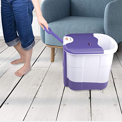 All in one deep Foot & Leg spa Bath Massager w/ Motorized Rolling Massage, He...