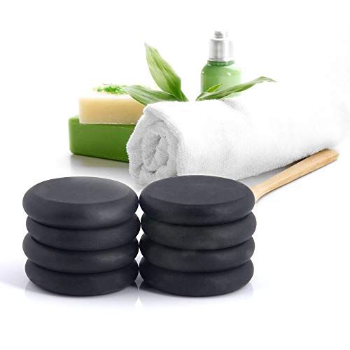 Kendal 8 Pcs Large Massage Hot Stones Set Basalt Spa Rocks Kit for Profession...
