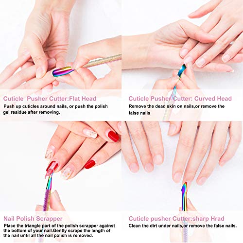 Cuticle Kit - 3 in 1 Cuticle Care Kit - Cuticle Nipper, Cuticle Cutter and Cu...