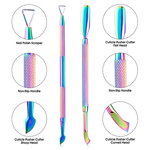 Cuticle Kit - 3 in 1 Cuticle Care Kit - Cuticle Nipper, Cuticle Cutter and Cu...