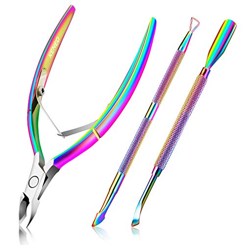 Cuticle Kit - 3 in 1 Cuticle Care Kit - Cuticle Nipper, Cuticle Cutter and Cu...