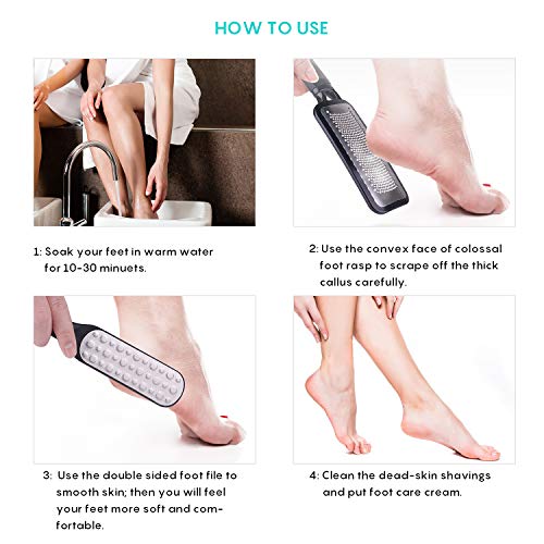 Feet Scrubber Dead Skin 5 Pack - KENED Foot File Callus Remover for Feet, Pro...