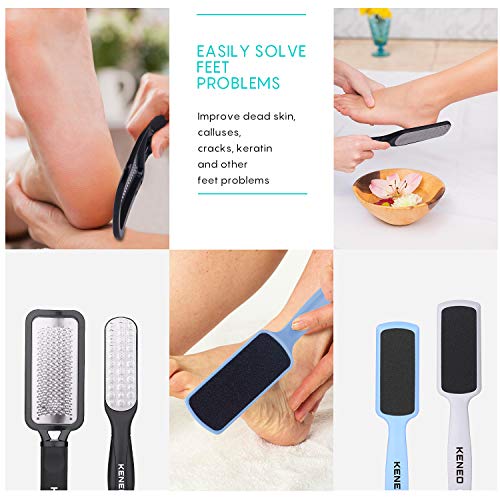 Feet Scrubber Dead Skin 5 Pack - KENED Foot File Callus Remover for Feet, Pro...