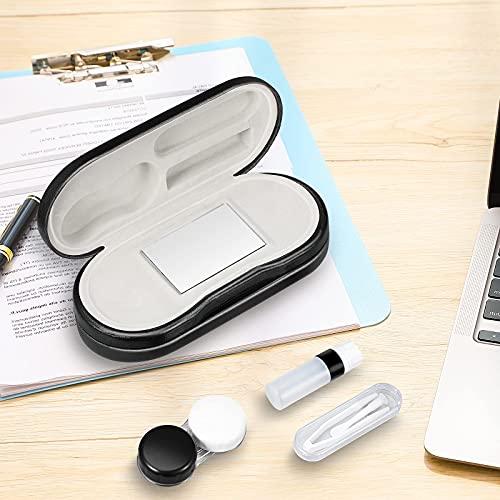 KENOBEE 2 in 1 Eyeglasses Case, Contact Lens Case with Mirror Tweezers Remove...